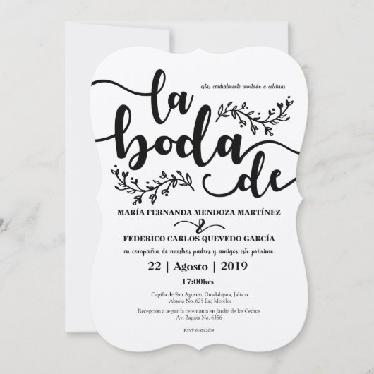 Rustic Editable Spain Inture Kaart (Voorkant)