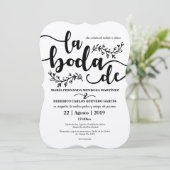 Rustic Editable Spain Inture Kaart (Staand voorkant)