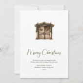 Rustic Editable Warmish Holiday Christmas Greeting Feestdagenkaart (Voorkant)