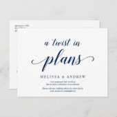 Rustic, een draai in Plans, marineblauw, uitgestel Briefkaart (Voorkant / Achterkant)