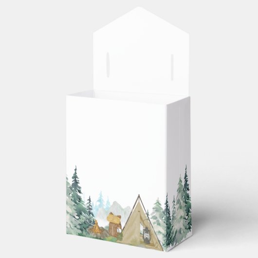 Rustic een klein Baby shower Camper Bedankdoosjes (Geopend)