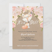 Rustic, een meisje, Floral, bos, Baby shower Kaart (Voorkant)