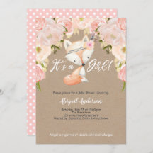 Rustic, een meisje, Floral, bos, Baby shower