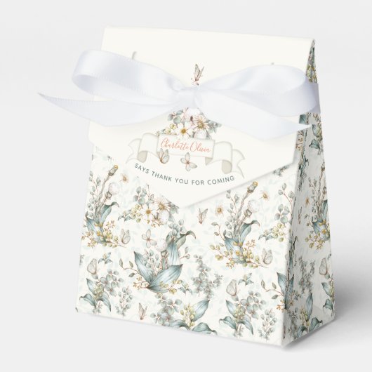 Rustic Een of andere Bunny is een Floral Girl Cott Bedankdoosjes (Voorkant Zijde)