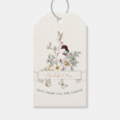 Rustic Een of andere Bunny is een Floral Girl Cott Cadeaulabel (Voorkant)