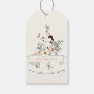 Rustic Een of andere Bunny is een Floral Girl Cott Cadeaulabel
