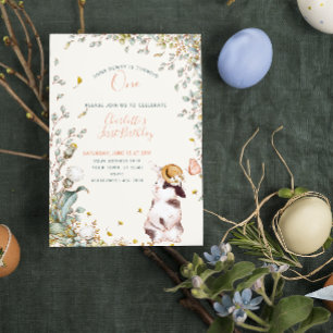 Rustic Een of andere Bunny is een Floral Girl Cott Kaart