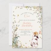 Rustic Een of andere Bunny is een Floral Girl Cott Kaart (Voorkant)