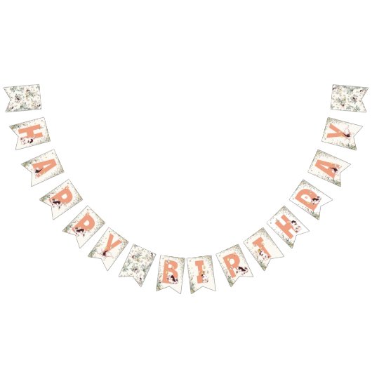 Rustic Een of andere Bunny is een Floral Girl Cott Vlaggetjes (Alle)