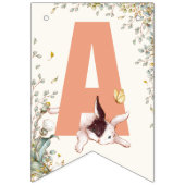 Rustic Een of andere Bunny is een Floral Girl Cott Vlaggetjes (Derde vlag)