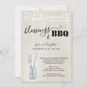 Rustic Eerste Communie / Bevestiging BBQ-feest in Kaart