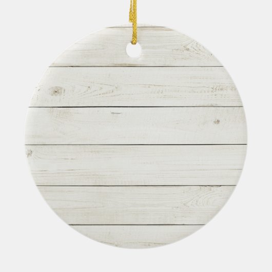 Rustic Eerste Kerstkerst Geëvenieerd Ornament (Achterkant)