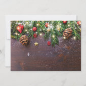 Rustic Eet Drink & wees vrolijk Kerstfeest Vakanti Kaart (Achterkant)