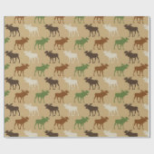 Rustic Eland Patroon Cadeaupapier (Vlak)
