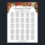 Rustic Elegance 25 Table Wedding Seating Chart Poster<br><div class="desc">Maak je trouwreceptie mooi met deze 25 tafelkleppen,  en maak het je gasten gemakkelijk om hun toegewezen tafels te vinden. Een land met  bloemen in diepe,  rijke herfstkleuren zoals rood,  koraalroze,  goud,  pruimen en sinaasappel. Ideaal voor een herfst bruiloft,  of voor een bruiloft met een bruidskleur.</div>