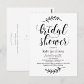 Rustic Elegance Bridal Shower Invitation Briefkaart (Voorkant / Achterkant)