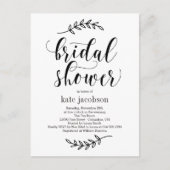 Rustic Elegance Bridal Shower Invitation Briefkaart (Voorkant)