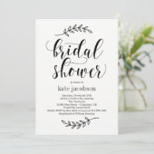 Rustic Elegance Bridal Shower Uitnodiging (Staand voorkant)