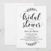 Rustic Elegance Bridal Shower Uitnodiging (Voorkant / Achterkant)