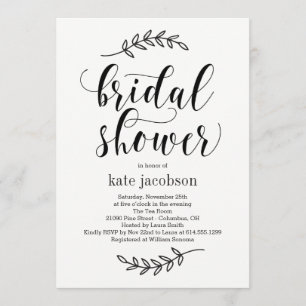 Rustic Elegance Bridal Shower Uitnodiging