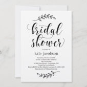 Rustic Elegance Bridal Shower Uitnodiging (Voorkant)