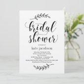 Rustic Elegance Bridal Shower Uitnodiging (Staand voorkant)