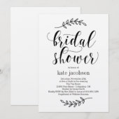 Rustic Elegance Bridal Shower Uitnodiging (Voorkant / Achterkant)