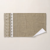 Rustic Elegance Burlap en Lace Bad Handdoek (Handdoek)