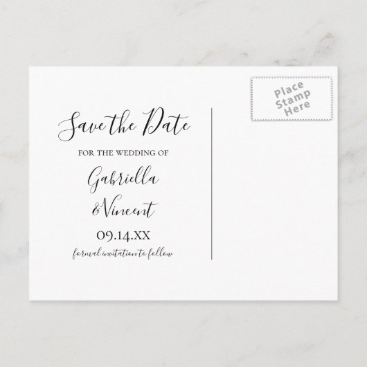 Rustic Elegance Country Barn Wedding Save the Date Aankondigingskaart (Achterkant)