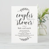 Rustic Elegance Couples Shower Uitnodiging (Staand voorkant)