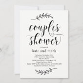 Rustic Elegance Couples Shower Uitnodiging (Voorkant)