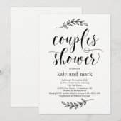 Rustic Elegance Couples Shower Uitnodiging (Voorkant / Achterkant)