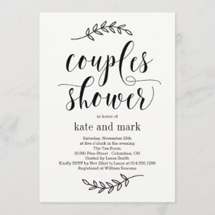 Rustic Elegance Couples Shower Uitnodiging