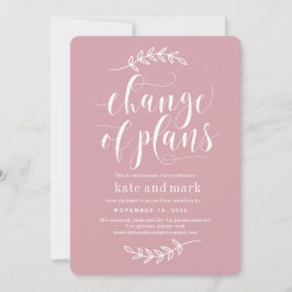 Rustic Elegance EDITABLE COLOR Wedding Update Kaar Bedankkaart