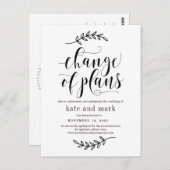 Rustic Elegance EDITABLE KLEUR bruiloft update Briefkaart (Voorkant / Achterkant)