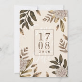 Rustic Elegance Floral Bewaar de datum uitnodiging (Voorkant)