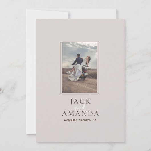 Rustic Elegance Floral Bewaar de datum uitnodiging (Achterkant)