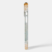 Rustic Elegance Monogram Burlap Lace Barnwood Case-Mate iPhone Case (Achterkant / Links)