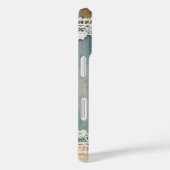 Rustic Elegance Monogram Burlap Lace Barnwood Case-Mate iPhone Case (Achterkant / Rechts)