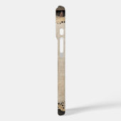 Rustic Elegance Monogram Burlap Lace Barnwood Case-Mate iPhone Case (Achterkant / Links)