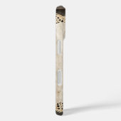 Rustic Elegance Monogram Burlap Lace Barnwood Case-Mate iPhone Case (Achterkant / Rechts)