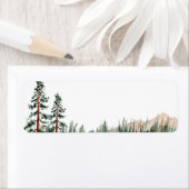 Rustic Elegance Mountains Forest Pine Blank Etiket (Insitu)