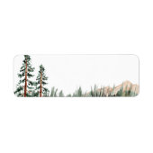 Rustic Elegance Mountains Forest Pine Blank Etiket (Voorkant)