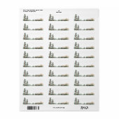 Rustic Elegance Mountains Forest Pine Blank Etiket (Full Sheet)