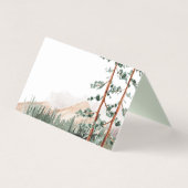 Rustic Elegance Mountains Forest Pine Spruce Trees Kaart (Achterkant)