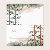 Rustic Elegance Mountains Forest Pine Spruce Trees Kaart (Buitenkant ongevouwen)