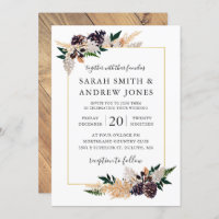 Rustic Elegance Pine Cone, Fern en Greenery