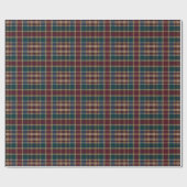 Rustic Elegance Plaid Cranberry Dk Blue Teal Green Cadeaupapier (Vlak)