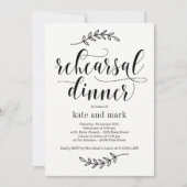 Rustic Elegance Rehearsal Dinner Uitnodiging (Voorkant)