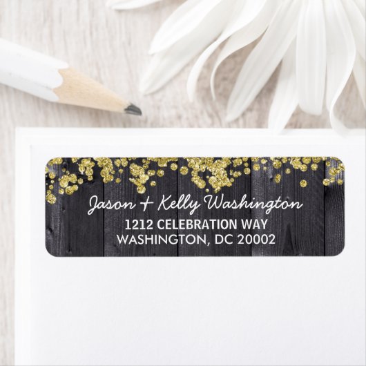 Rustic Elegance Return-adres Etiket (Insitu)